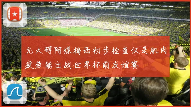 无大碍阿媒梅西初步检查仅是肌肉疲劳能出战世界杯前友谊赛